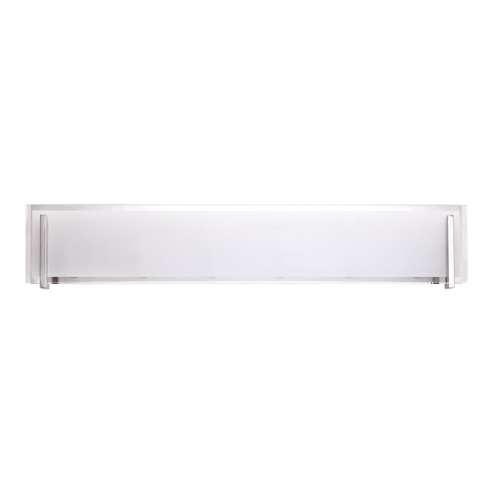 36" 6X40WG9 Vanity Light in Chrome finish with white opal glass : Dimensions L35.8W3"H5.8