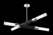 Matteo Lighting C61204MBCH - Tubo Matte Black + Chrome Pendant