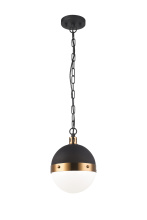 Matteo Lighting C61801AGOP - Torino Aged Gold Brass Pendant