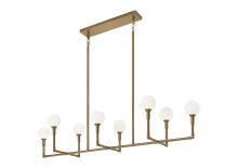 Matteo Lighting C64808AGOP - Candlestix Aged Gold Brass Chandelier