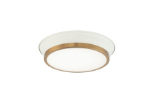 Matteo Lighting M11201WHAG - Jaxx White + Aged Gold Brass Ceiling Mount