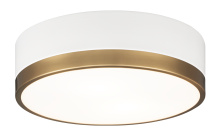 Matteo Lighting M14302WHAG - Trydor White and Aged Gold Brass Ceiling Mount