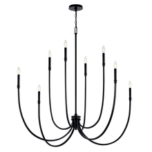 Kichler 52699BK - Malene 45.25 Inch 8 Light Foyer Chandelier in Black