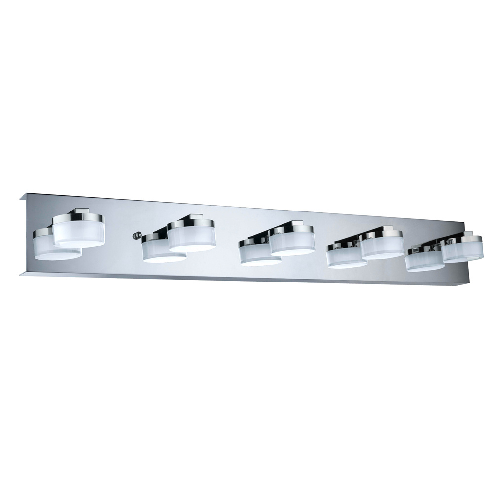 5 LT Integrated LED Bath/Vanity Light w/ Chrome Finish & Clear & Satin Acrylic Shades
