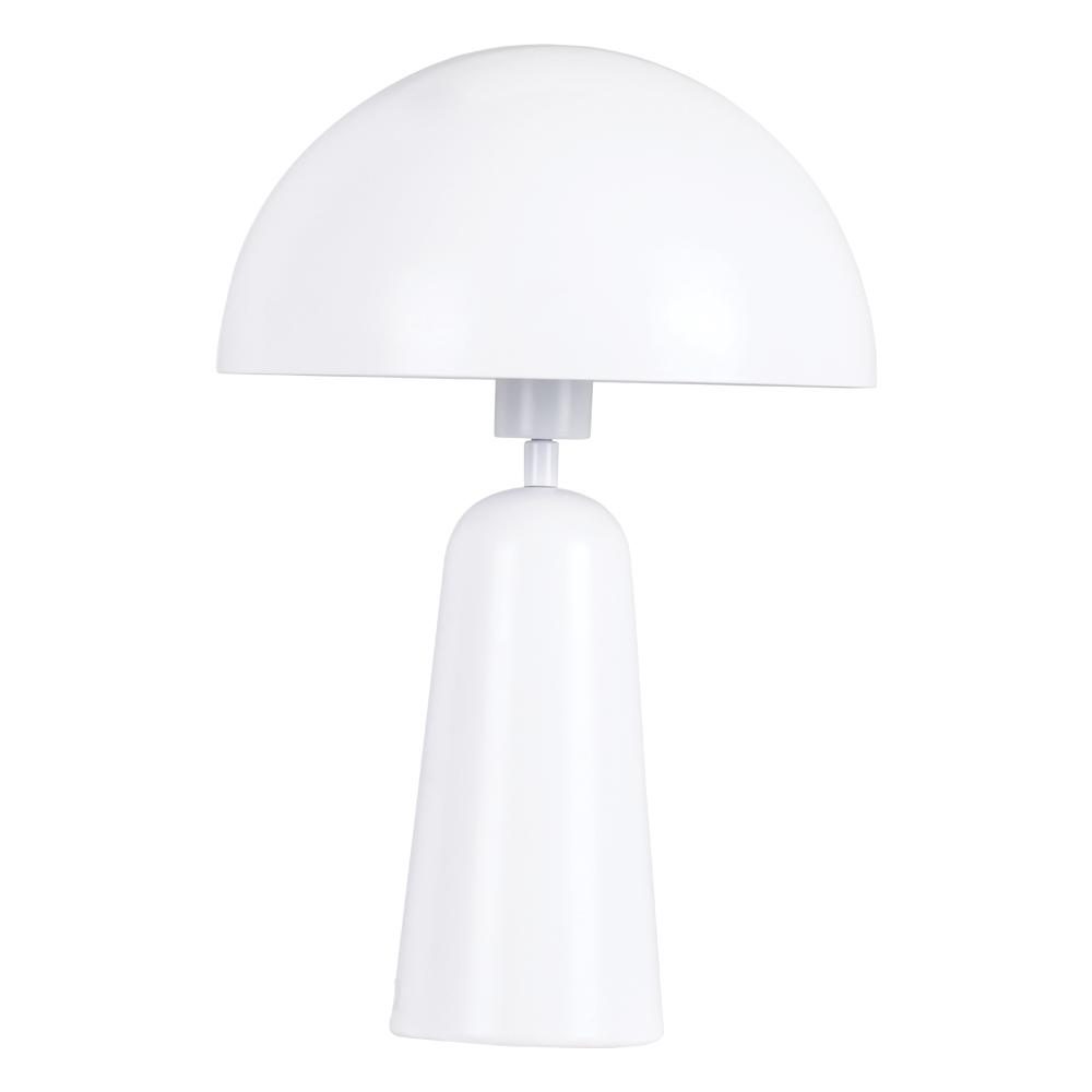 1 LT Table Lamp w/ White Finish & White Metal Shade