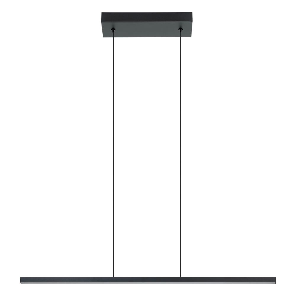 1 LT Integrated LED Linear Pendant w/ Black Finish & White Diffuser