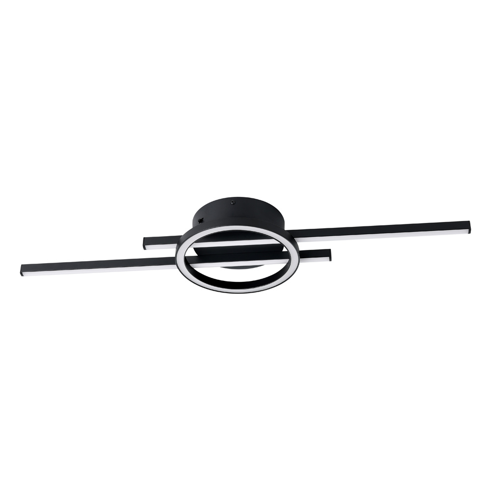 Integrated LED 3 CCT Ceiling/Wall Light w/ Structured Black Finish & White Diffuser