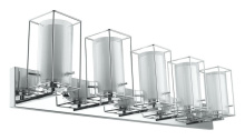 Eglo Canada 201643A - 5 LT Bath/Vanity Light w/ a Chrome Finish & Clear & White Glass Shades