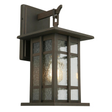 Eglo Canada 202888A - 1 LT Outdoor Wall Light w/ Matte Bronze Finish & Clear Seeded Glass