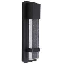 Eglo Canada 202955A - 1 LT Integrated LED Outdoor Wall Light w/ Black Finish & Clear Seeded Glass