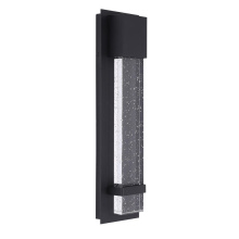 Eglo Canada 202957A - 1 LT Integrated LED Outdoor Wall Light w/ Black Finish & Clear Seeded Glass