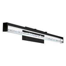 Eglo Canada 204258A - 1 LT Integrated LED Bath/Vanity Light w/ Black Finish & Clear Glass w/ Clear Stones