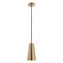 Eglo Canada 204364A - 1 LT Mini Pendant w/ Brushed Gold Finish & Brushed Gold Cone Shaped Metal Shade
