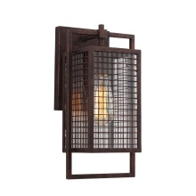 Eglo Canada 204547A - 1 LT Outdoor Wall Light w/ Rust Color Finish & Clear Glass Shade