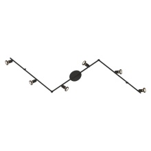 Eglo Canada 205387A - 6 LT Fixed Track Light w/ a Black Finish & Black Adjustable Lamp Heads