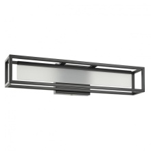 Eglo Canada 205622A - 1 LT Integrated LED Bath/Vanity Light w/ Matte Black Finish & White Acrylic Shade