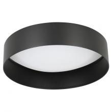 Eglo Canada 205628A - 1 LT Integrated LED Ceiling Light w/ Black Finish & White Acrylic Shade