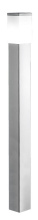 Eglo Canada 86389A - 1 LT Outdoor Post Light w/ Stainless Steel Finish & Opal Frosted Glass Shade