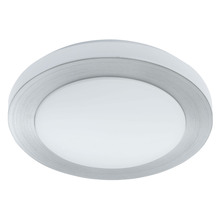 Eglo Canada 93288A - 1 LT Integrated LED Ceiling Light w/ Brushed Aluminum Finish & White Plastic Diffuser
