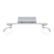 Eglo Canada 95997A - 2 LT LED Fixed Track Light w/ Burshed Aluminum & Chrome Finish w/ Satin Acrylic Diffusers