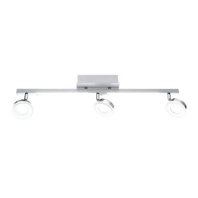 Eglo Canada 95998A - 3 LT LED Fixed Track Light w/ Burshed Aluminum & Chrome Finish w/ Satin Acrylic Diffusers
