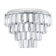 Eglo Canada 99093A - 7 LT Four Tier Ceiling Light w/ Chrome Finish & Clear Square Glass Shades